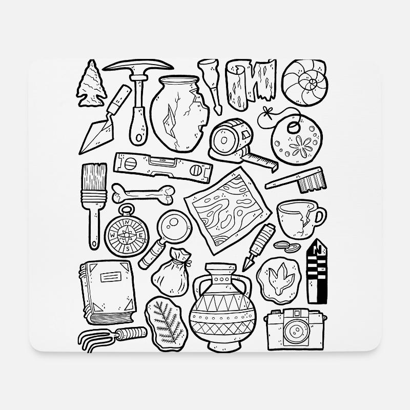Archäologie - Mousepad (Querformat) - Weiß
