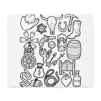 Wilder Westen - Mousepad (Querformat) - Weiß - Vorne