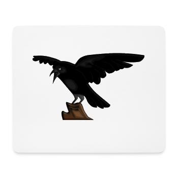 Rabe - Mousepad (Querformat) - Weiß - Vorne