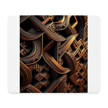 pattern, Si-Fi, future, orange, yellow, black - Mouse Pad (horizontal) - white - Front