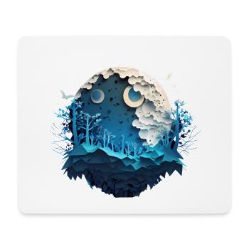 Mutter Natur Nachtmond - Mousepad (Querformat) - Weiß - Vorne