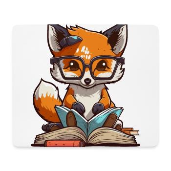 Buchhafter Fuchs - Mousepad (Querformat) - Weiß - Vorne