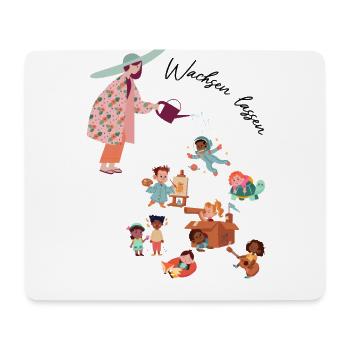 Erzieher mit Herz Wachsen lassen Kinderpfleger - Mousepad (Querformat) - Weiß - Vorne