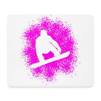 Snowboard Wintersportler - Mousepad (Querformat) - Weiß - Vorne