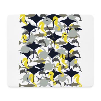 Rochen Hai Delfin Meeresschildkröte Seepferdchen - Mousepad (Querformat) - Weiß - Vorne