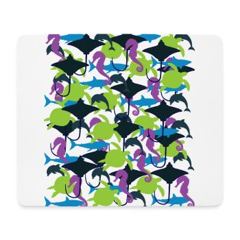 Ocean Camouflage – Meeresleben im Tarnstil - Mousepad (Querformat) - Weiß - Vorne