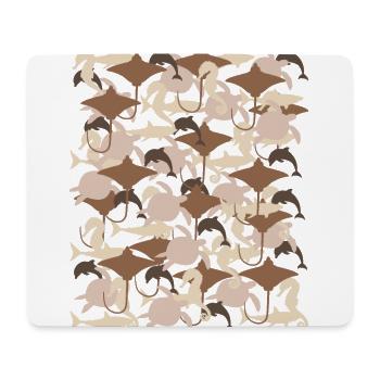 Ocean Camouflage – Meeresleben im Tarnstil - Mousepad (Querformat) - Weiß - Vorne