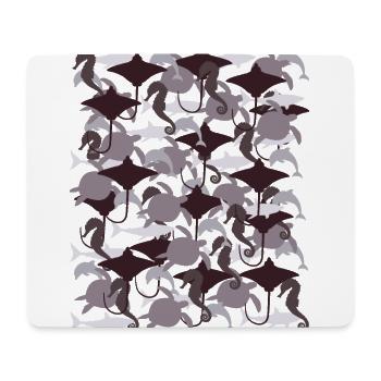 Ocean Camouflage – Meeresleben im Tarnstil - Mousepad (Querformat) - Weiß - Vorne