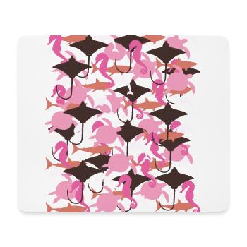 Ocean Camouflage – Meeresleben im Tarnstil - Mousepad (Querformat) - Weiß - Vorne
