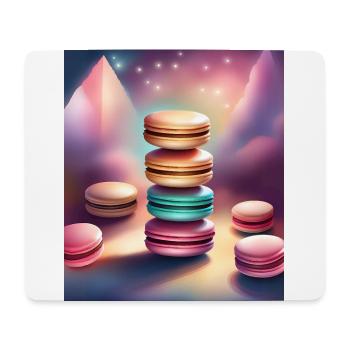 Funny and colorful macarons - Mouse Pad (horizontal) - white - Front