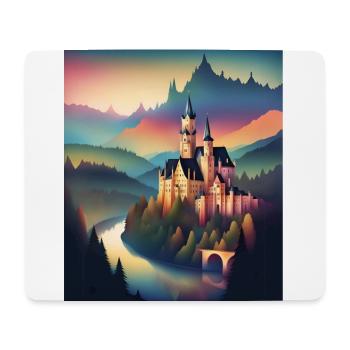 Un château en Roumanie - Tapis de souris (format paysage) - blanc - Devant