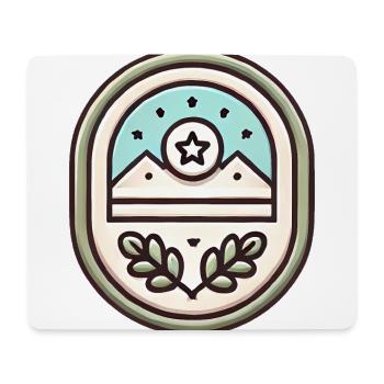 Simple Badge Design Soft Illustration - Mouse Pad (horizontal) - white - Front