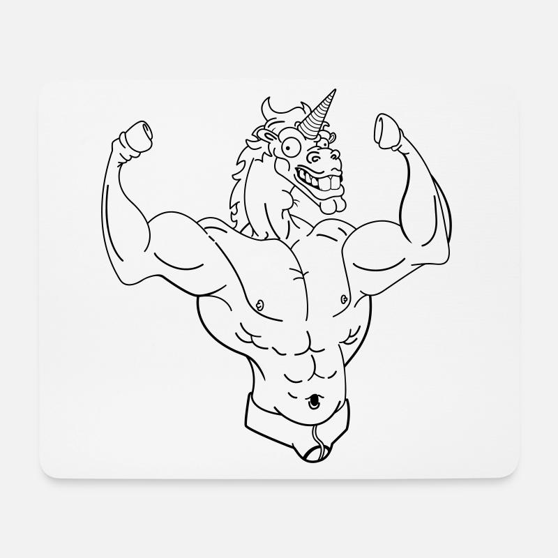 Pferdinant the unicorn - Mouse Pad (horizontal) - white