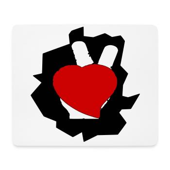 liebe grüße an - Mousepad (Querformat) - Weiß - Vorne