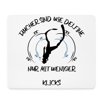 Taucher tauchen Sporttaucher Gerätetauchen - Mousepad (Querformat) - Weiß - Vorne