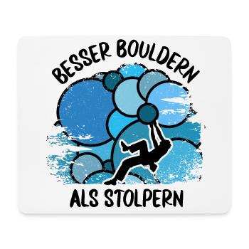 Vintage Bouldern Boulderer Klettern Kletterer - Mousepad (Querformat) - Weiß - Vorne