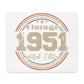 1951 Retro Vintage Geburtstag geboren in - 1951 - Mousepad (Querformat) - Weiß - Vorne