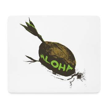 Aloha à la noix de ! Amitié Palm Tiki Vacances - Tapis de souris (format paysage) - blanc - Devant