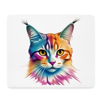 Katze - Mousepad (Querformat) - Weiß - Vorne