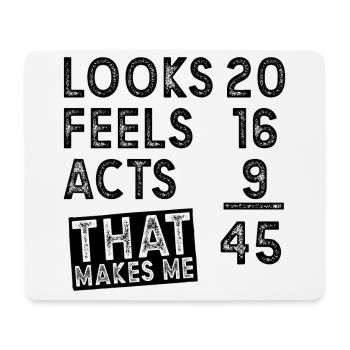 45 Birthday Saying 45 Years Gift - Mouse Pad (horizontal) - white - Front
