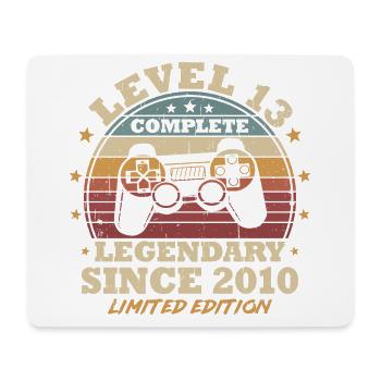 Level 13 Freigeschaltet 13 Jahre Geburtstag Gamer - Mousepad (Querformat) - Weiß - Vorne