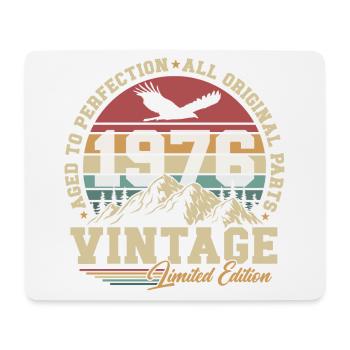 Vintage 1976 Vintage Birthday Gift Retro - Mouse Pad (horizontal) - white - Front
