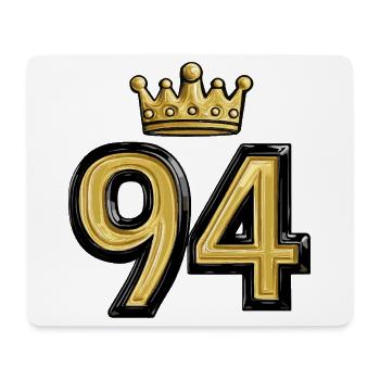 94 Zahl Krone - Mousepad (Querformat) - Weiß - Vorne