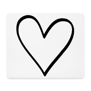 Symbole du coeur amour amitié cadeau de vie - Tapis de souris (format paysage) - blanc - Devant