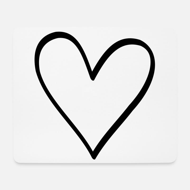 Herz Symbol Liebe Freundschaft Leben Geschenk - Mousepad (Querformat) - Weiß