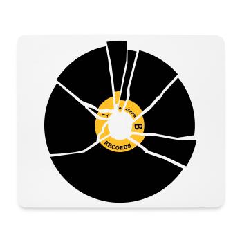 broken record cd vinyl - Mousepad (Querformat) - Weiß - Vorne
