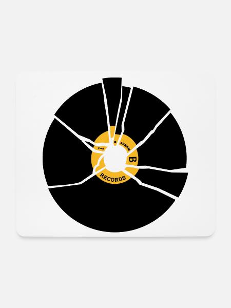broken record vinyl cd - Mouse Pad (horizontal) - white