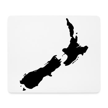 Carte Nouvelle-Zélande - Tapis de souris (format paysage) - blanc - Devant