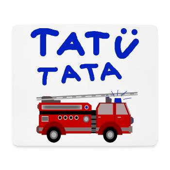 Feuerwehr tatütata Feuerwehrauto Kinder Spielzeug - Mousepad (Querformat) - Weiß - Vorne