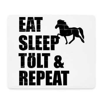 Icelandic Horse: Islandpferd Pferd Pony Merch - Mousepad (Querformat) - Weiß - Vorne