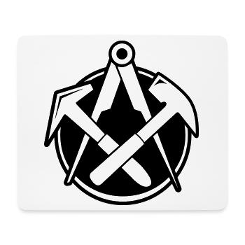 Couvreur Logo - Tapis de souris (format paysage) - blanc - Devant