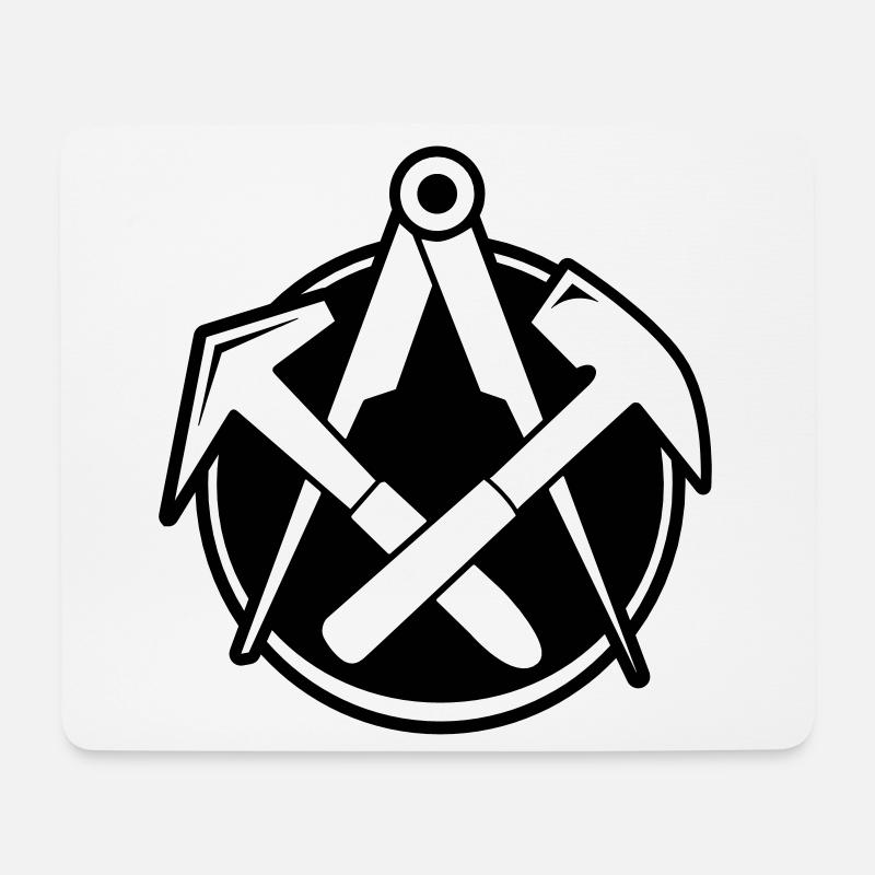 Roofer Logo - Mouse Pad (horizontal) - white