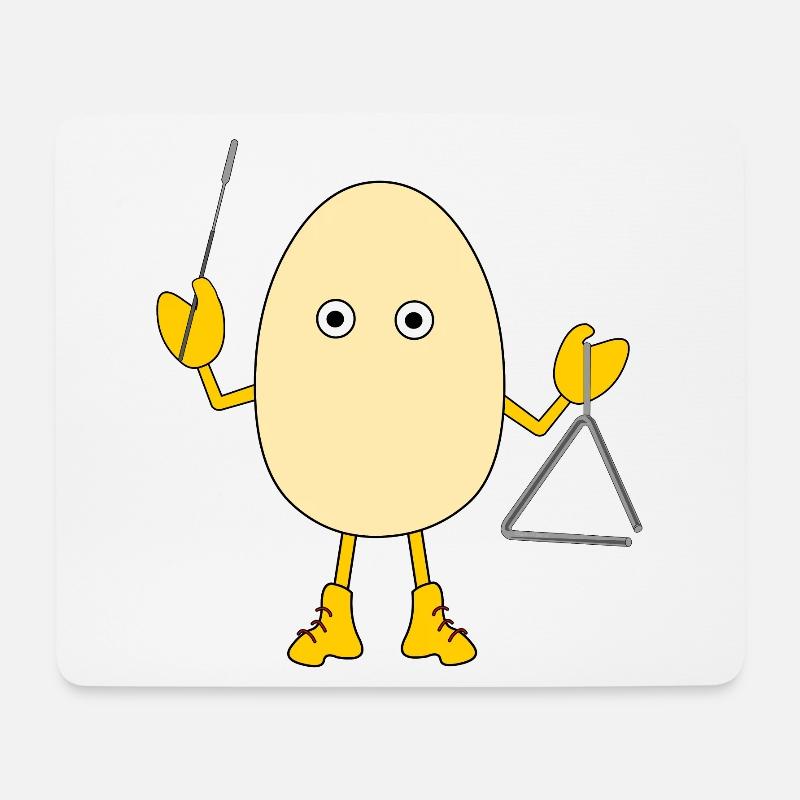 Triangle Egghead - Mouse Pad (horizontal) - white