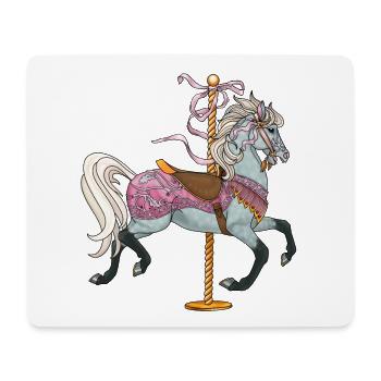 Carousel Horse - Mouse Pad (horizontal) - white - Front