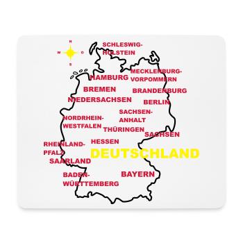 deutschland land karte - Mousepad (Querformat) - Weiß - Vorne