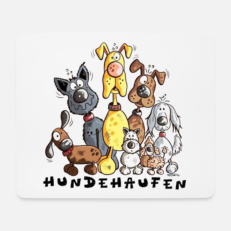 Hundehaufen - Mousepad (Querformat) - Weiß