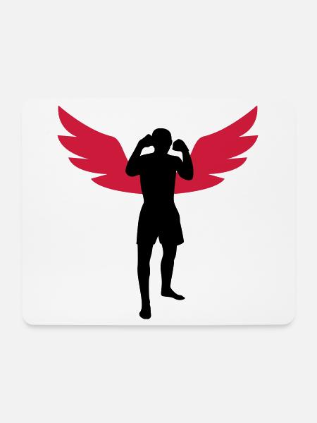 Kickboxen / Kickboxing / Kickboxer / Kick Boxing - Mousepad (Querformat) - Weiß