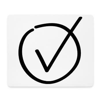 hook symbol icon - Mouse Pad (horizontal) - white - Front