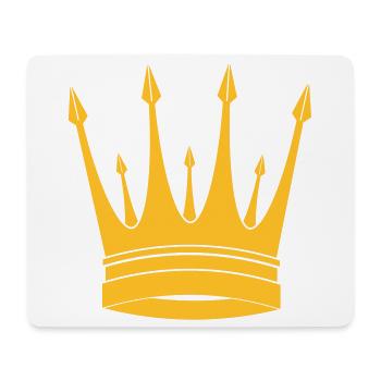 Couronne / Roi / Crown / King - Tapis de souris (format paysage) - blanc - Devant