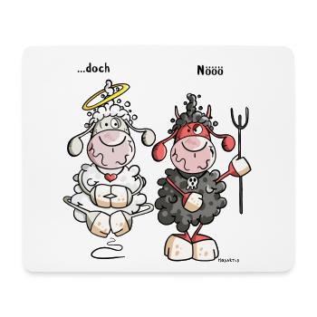 Kampf der Gegensätze - Mousepad (Querformat) - Weiß - Vorne