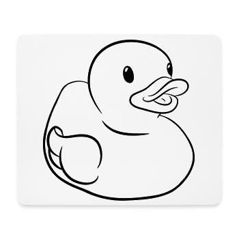 Rubber Duck – Funny Rubber Duck for Bathtub - Mouse Pad (horizontal) - white - Front