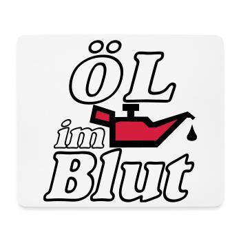 Auto Tuning Schrauber Kult Shirt, Öl im Blut (25) - Mousepad (Querformat) - Weiß - Vorne