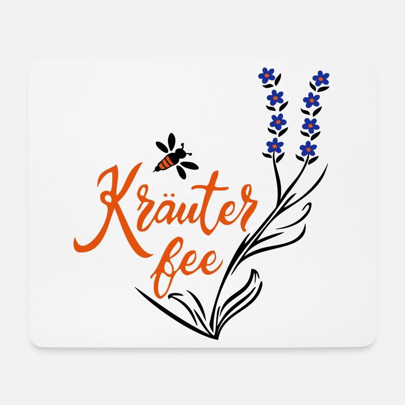 Kräuter Fee, Biene, Umwelt - Mousepad (Querformat) - Weiß