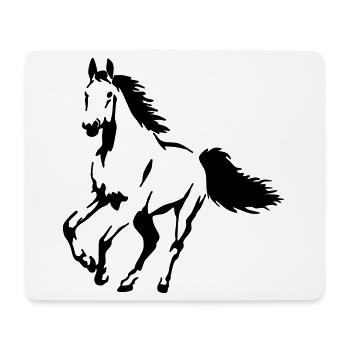 étalon - jument - poulain - cheval - Tapis de souris (format paysage) - blanc - Devant