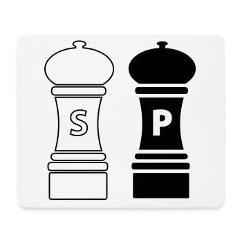 Kochen Geschenkidee Salz und Pfeffer Streuer - Mousepad (Querformat) - Weiß - Vorne