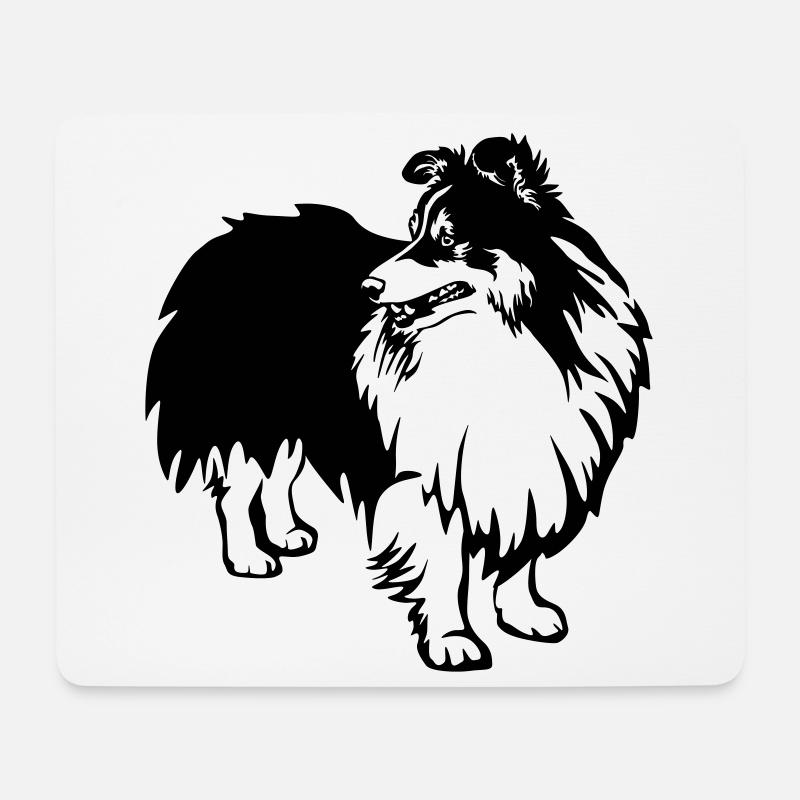 Sheltie - Mousepad (Querformat) - Weiß